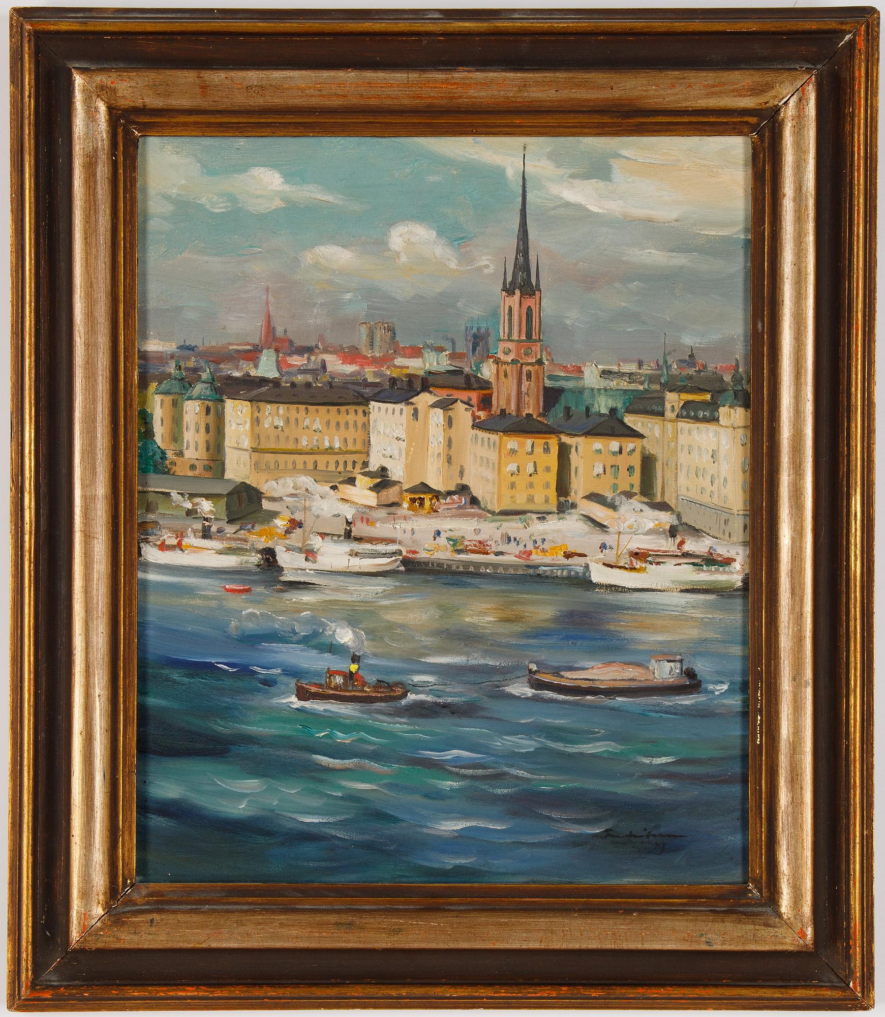 Carl Einar Fredriksson, oil on canvas, signed and dated -33.