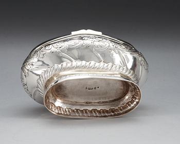 A Swedish 18th century silver sugar-box, makers mark of Mathias Grahl, Göteborg 1764.