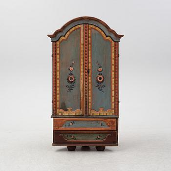 A Swedish provincial painted cabinet, 18th/19th Century.