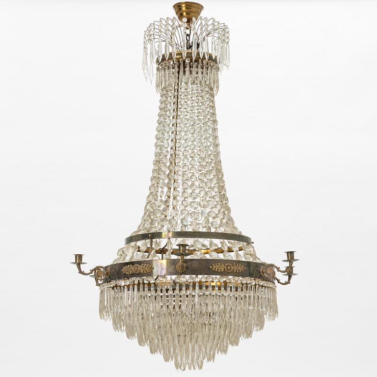 An Empire style chandelier, early 20th Century.