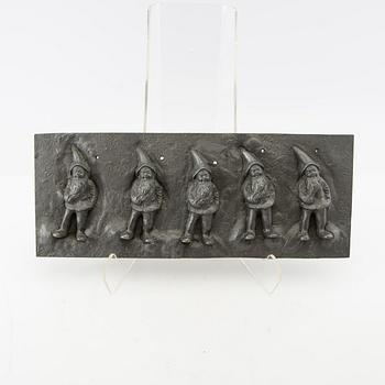 A collection of gnomes and lacquer sticks with seals 19 dlr first half/mid 20th century.