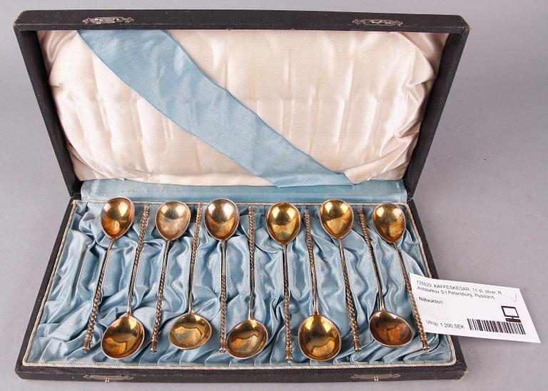 KAFFESKEDAR, 11 st, silver, R. Aritstarkov S:t Petersburg, Ryssland.