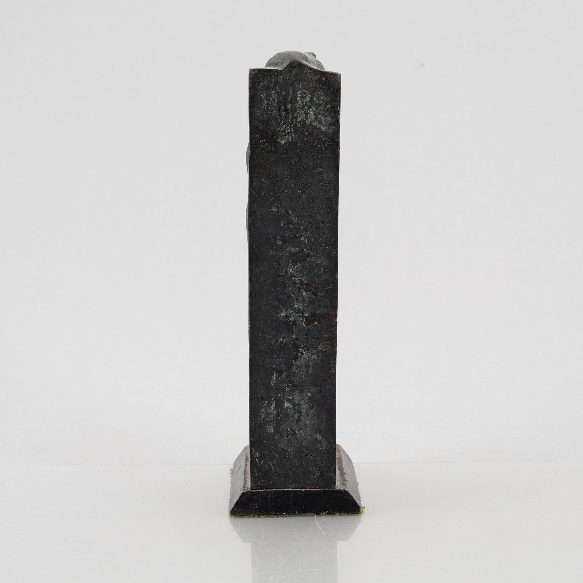 Axel Gute, a Swedish Grace bronze book end, first half of the 20th century.