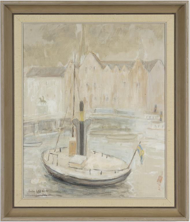 Inez Leander, oil on panel, signed.