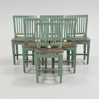 STOLAR, 6 st, så kallad Leksandsmodell, 1800-tal.