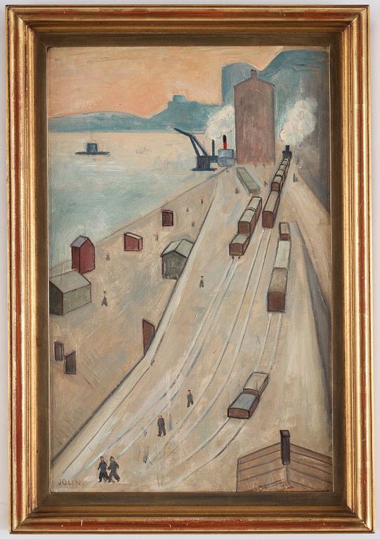 Einar Jolin, Utsikt över Stadsgårdskajen.