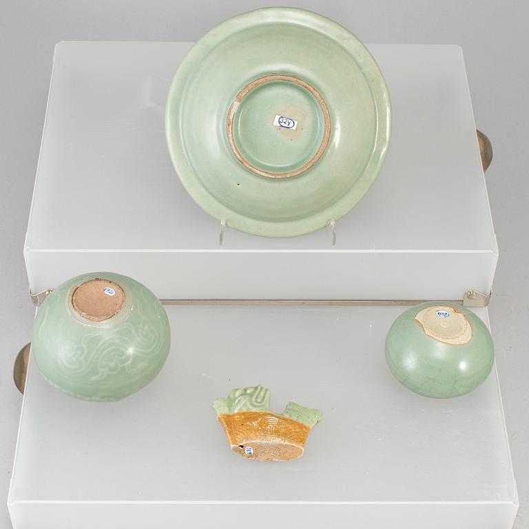 A group of four Soth East Asian celadon wares, 17th / 18th Century.