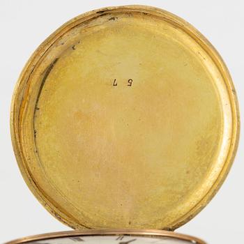 Ladie's pocket watch, hunter, 37 mm.