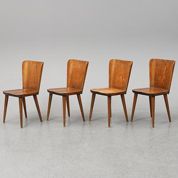 GÖRAN MALMVALL, stolar  4 st, "modell 510", Svensk Fur, Karl Andersson och söner, 1900-talets andra hälft.