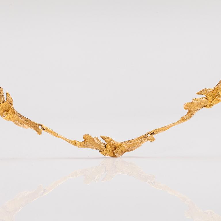 BJÖRN WECKSTRÖM. A 14K gold collier, 'Orchid Psychedelic'. Lapponia 1968.
