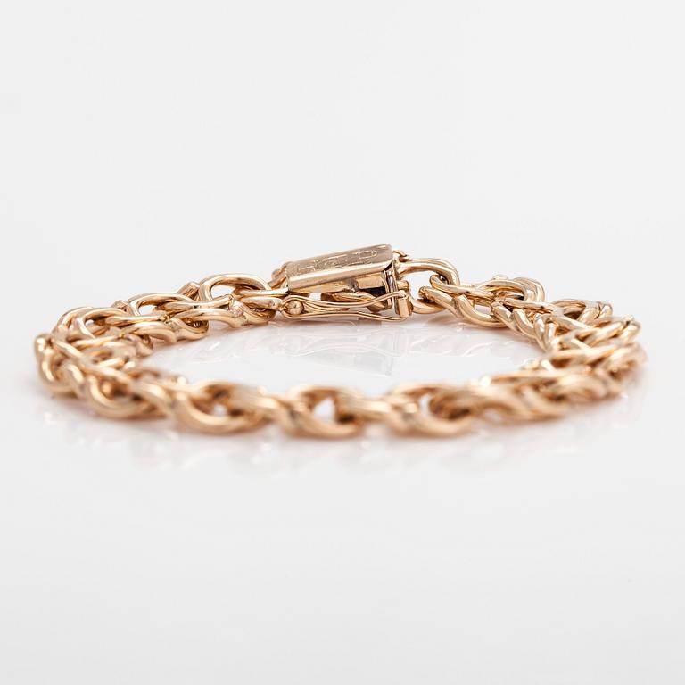 A 14K gold Bismarck link bracelet, A.Harkon Kulta, Lahti 1971.