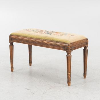 A Gustavian style bench, early 20th Century.