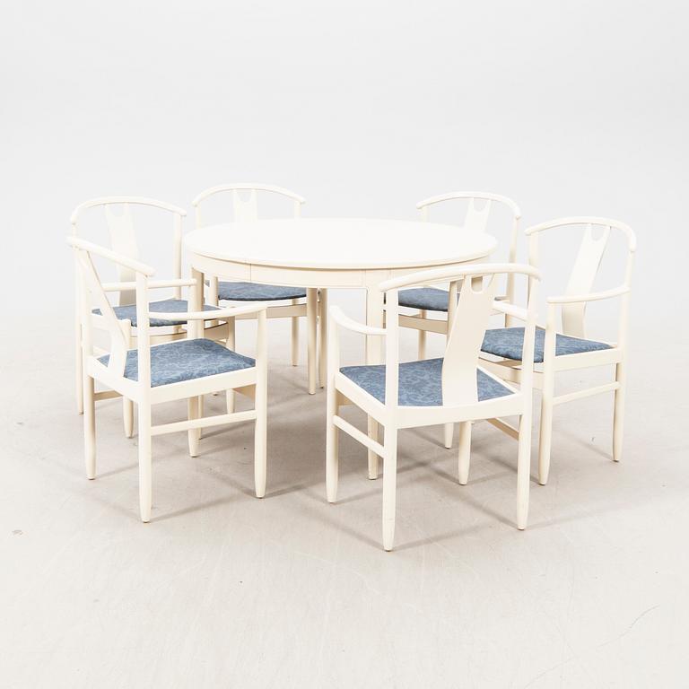 Sven Engström & Gunnar Myrstrand dining group 7 dlr Bodfors mid-20th century.