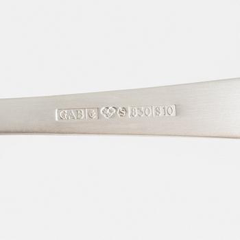 Jacob Ängman, a 12-piece Swedish silver cutlery, bearing the mark of GAB, Eskilstuna, 1989-94 (model 'Rosenholm').