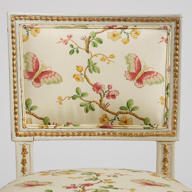 A set of four late Gustavian 'Sulla' chairs, Stockholm, circa 1800.