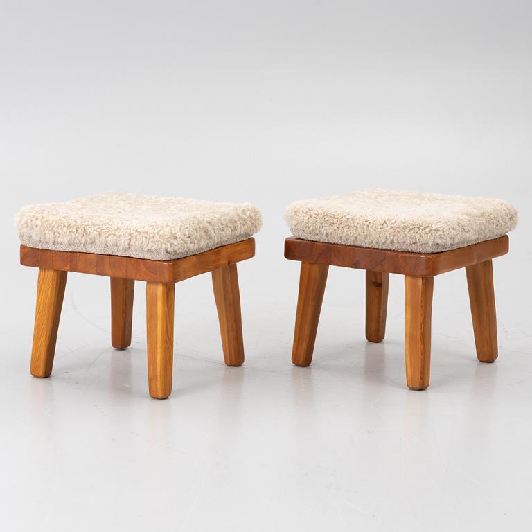 Stools, a pair, second half of the 20th century.