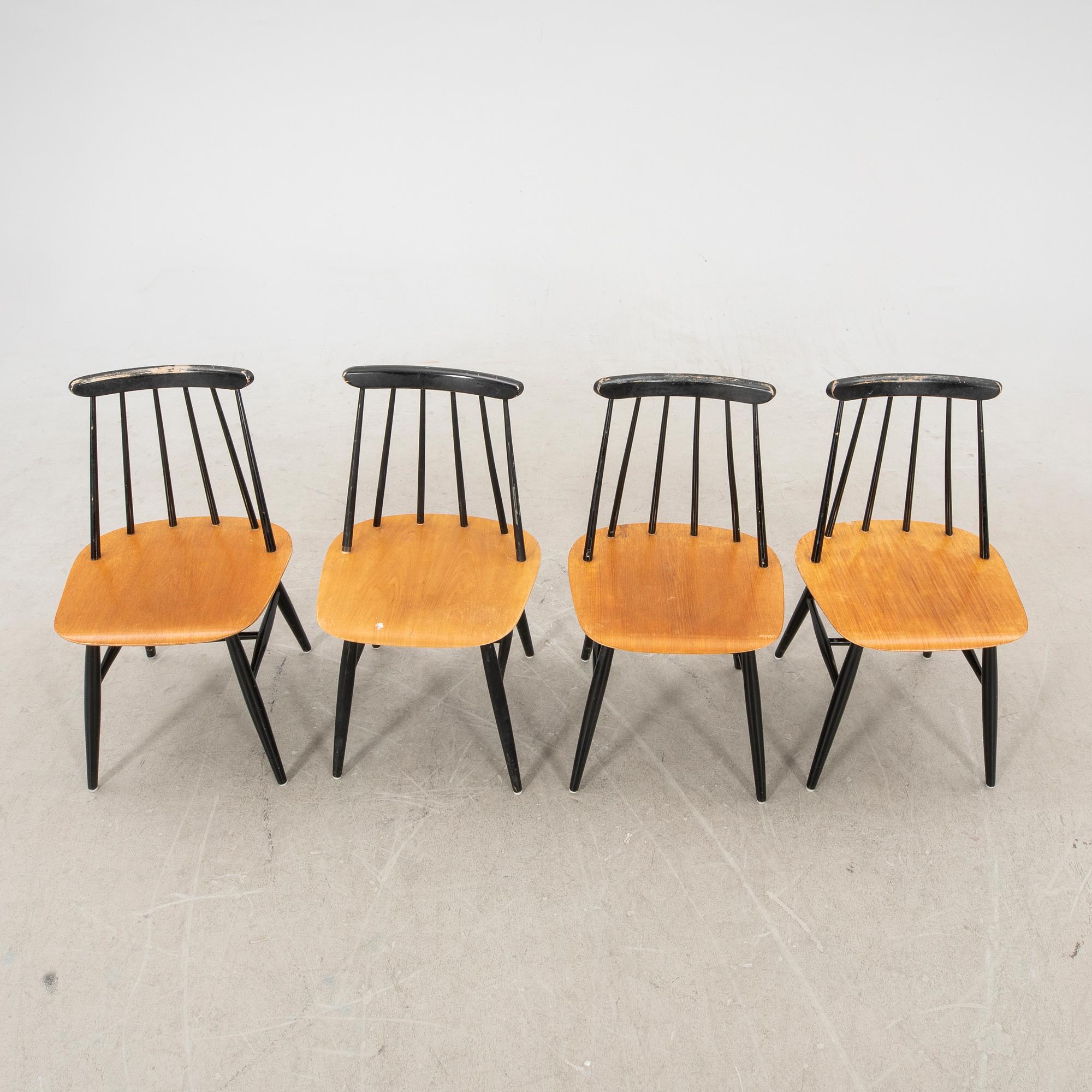 Ilmari Tapiovaara, chairs, 5 pcs "Fanett", Edsbyverken, 1960s.