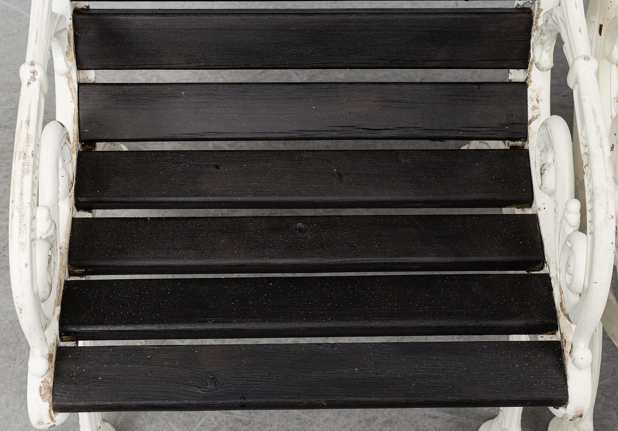 A pair of garden armchairs, Byarum.