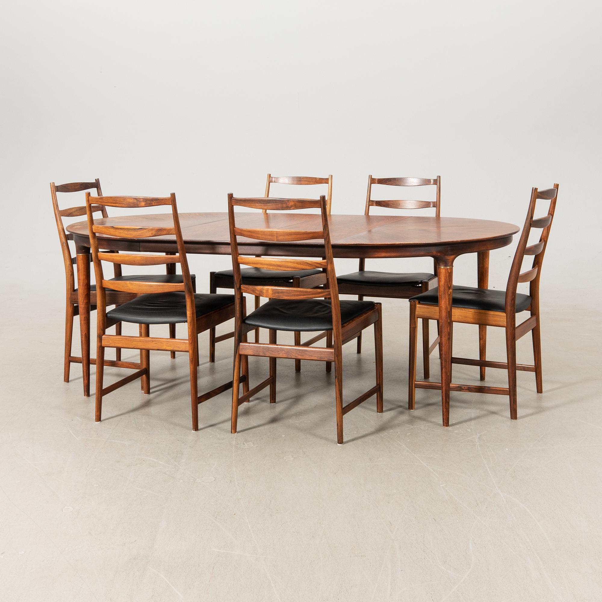 Torbjørn Afdal, Dining group 7 dlr model 113, Vamo Møbelfabrik, Sønderborg.