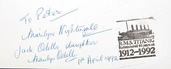 Jack Odell, photography of RMS Titanic, anniversary edition 1992, signed.