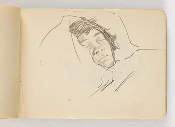 Lotte Laserstein, 10 små skissblock med teckningar.