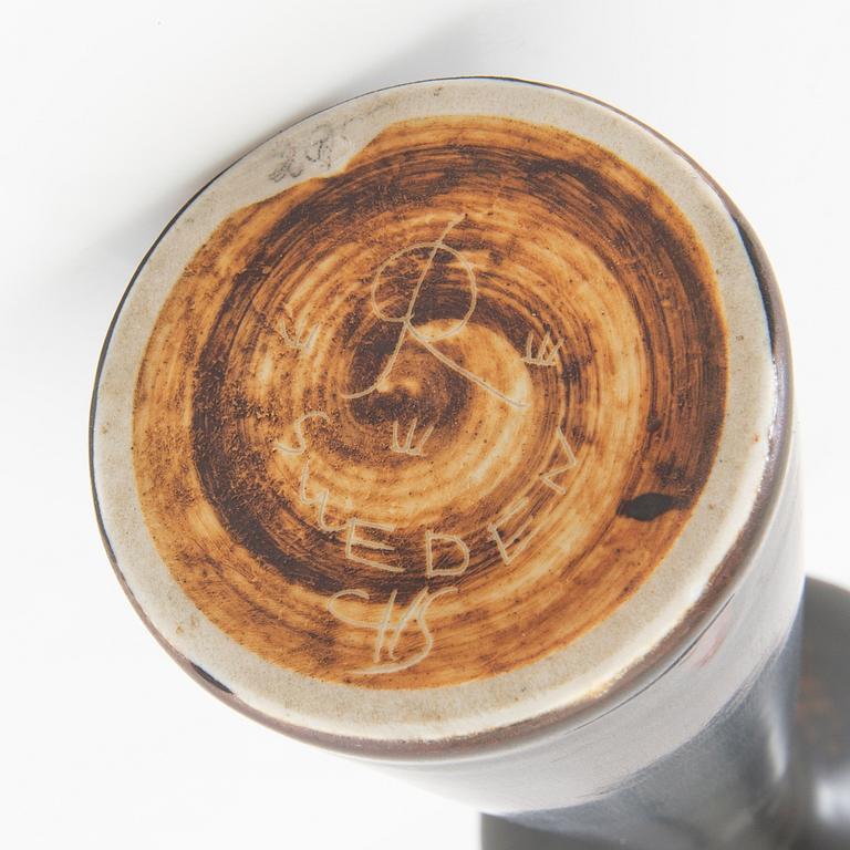 Carl-Harry Stålhane, vase signed mid-20th century stoneware.