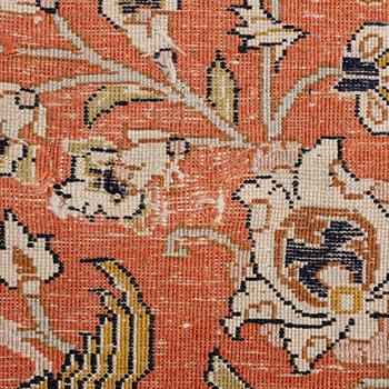 Carpet, silk, Nain, approx. 294 x 190 cm.