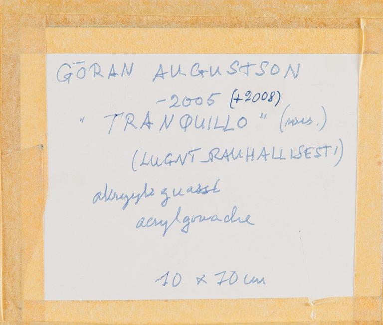 Göran Augustson, "Tranquillo" (Calmly).