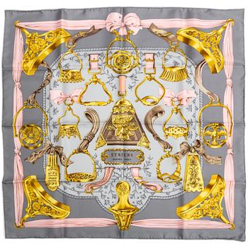 HERMÈS, an "Etriers' silk scarf.