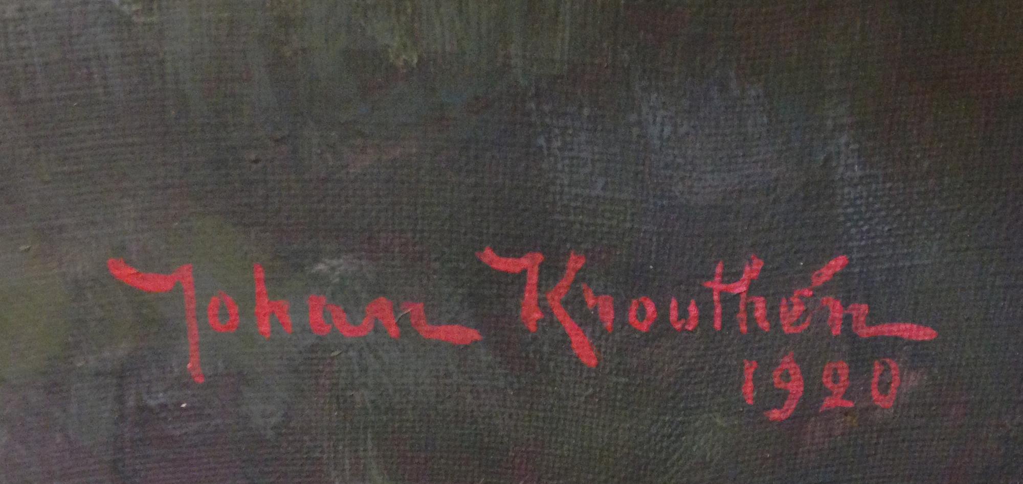 Johan Krouthén, Landscape with apple trees and playing children.