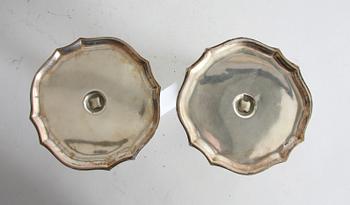 LJUSSTAKAR, ett par, nysilver.