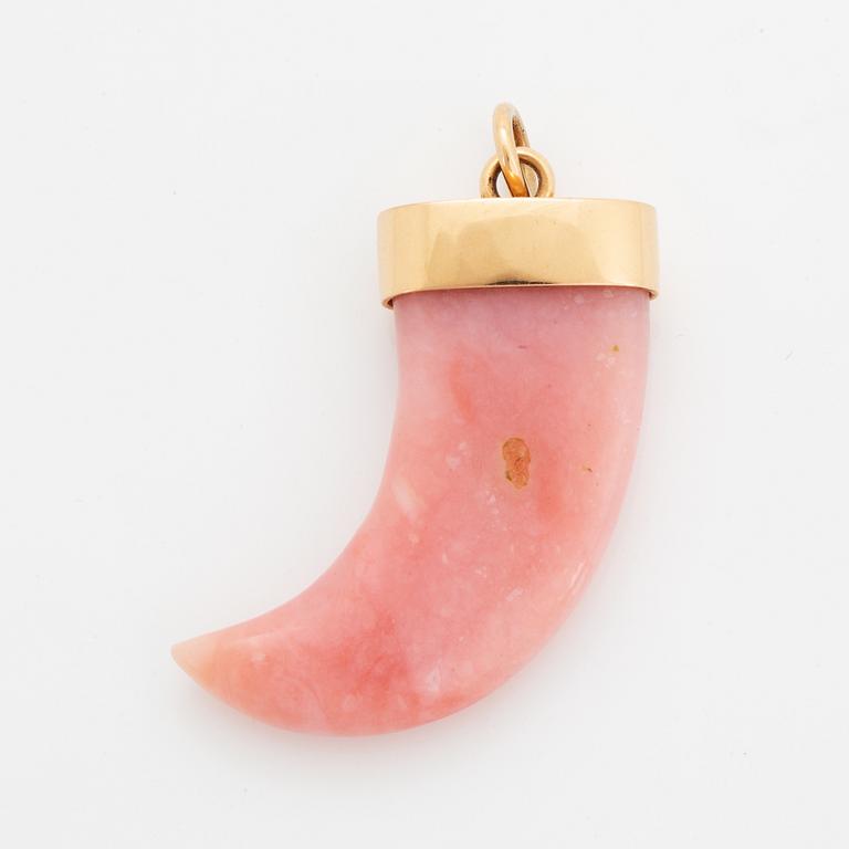 Ebba Brahe Jewellery, charm, pink opal and 18K gold.