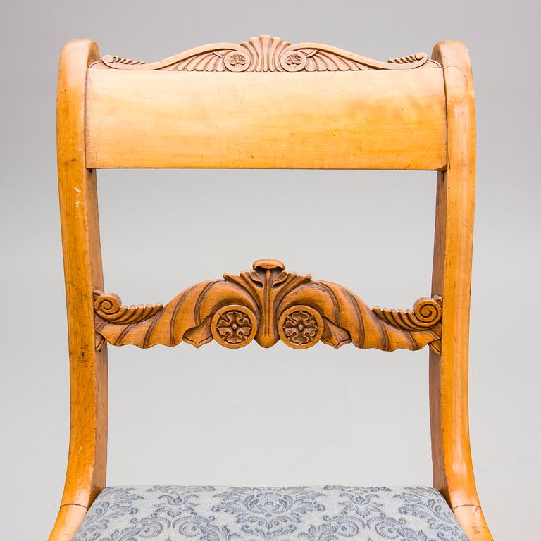 SOFFA MED 4 STOLAR, Karl Johan, 1800-talets mitt, Sverige.