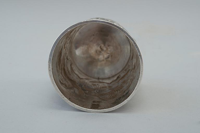 BÄGARE, silver. Andrei Dementiev Moskva 1774. Höjd 7,5 cm, vikt 72 g.