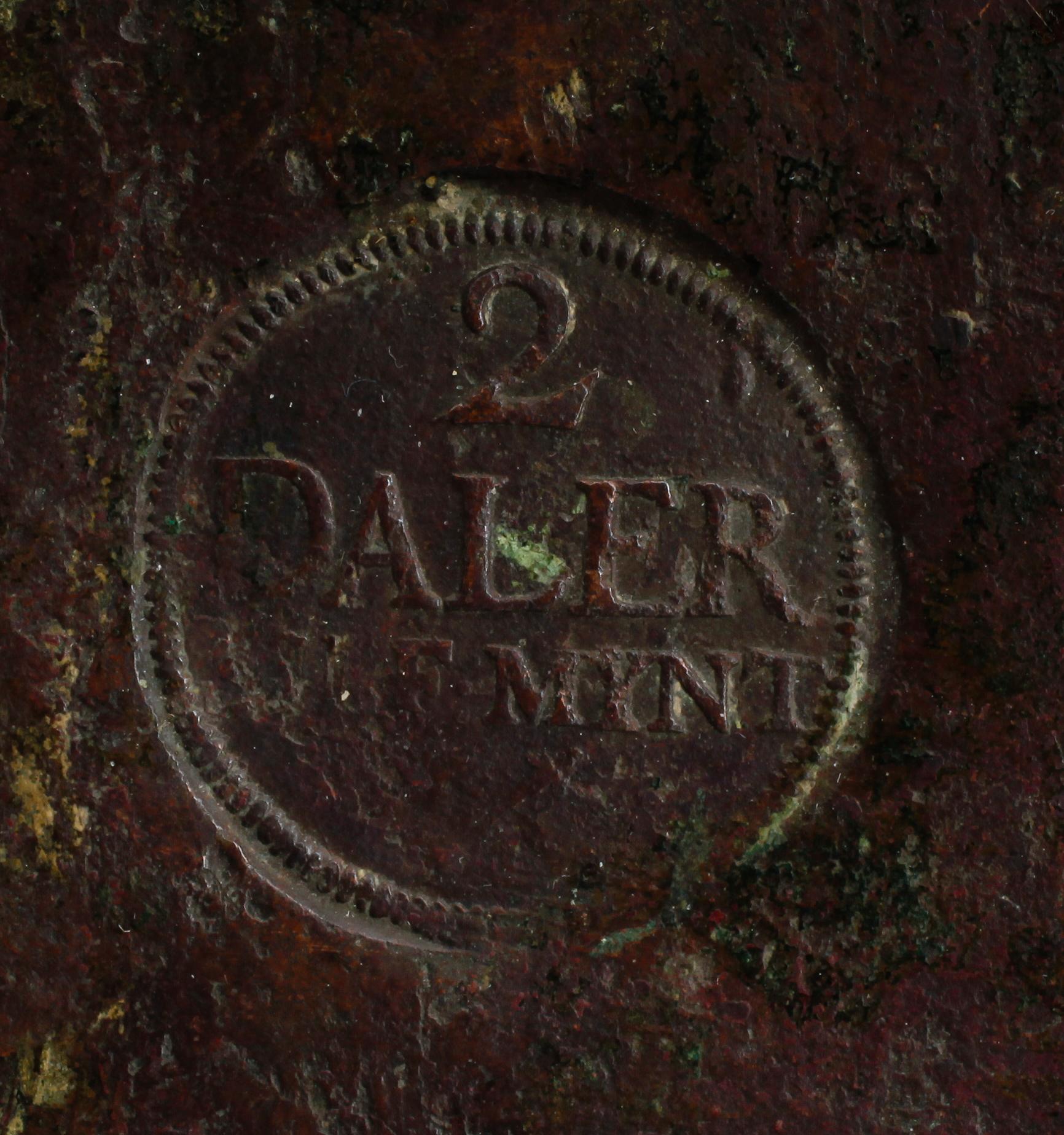 MYNT, koppar, 2 daler silvermynt, 1728.