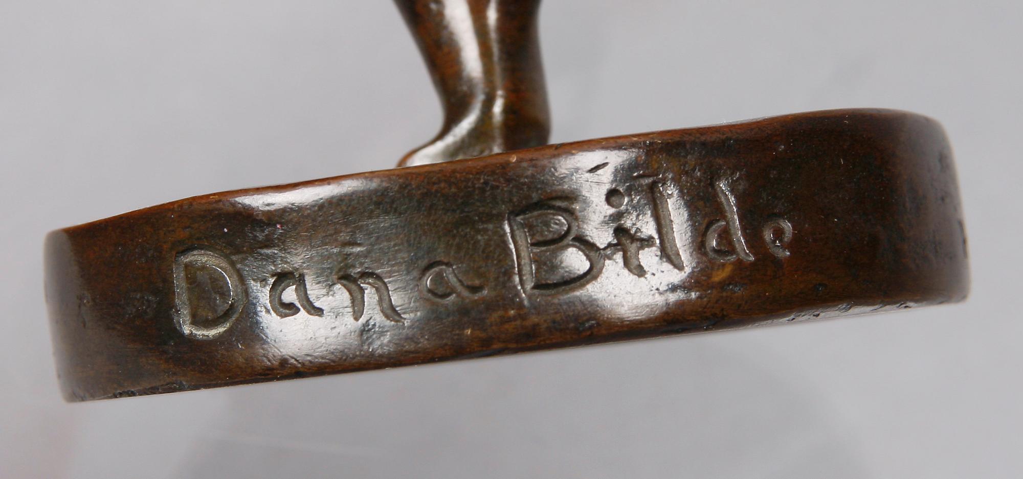 SKULPTUR, brons, Dana Bilde. Sign.