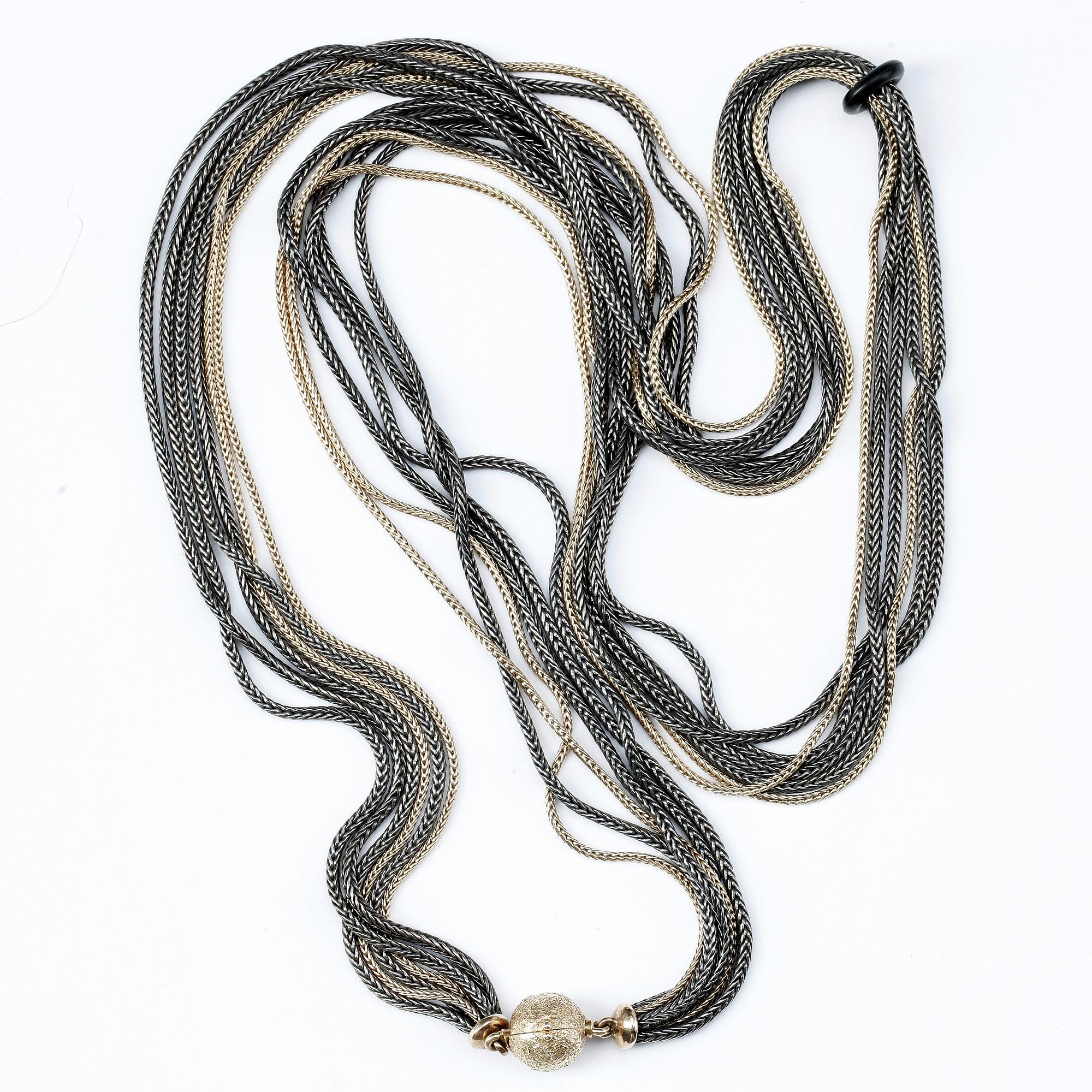 COLLIER, Ole Lynggaard, 14k guld och silver.