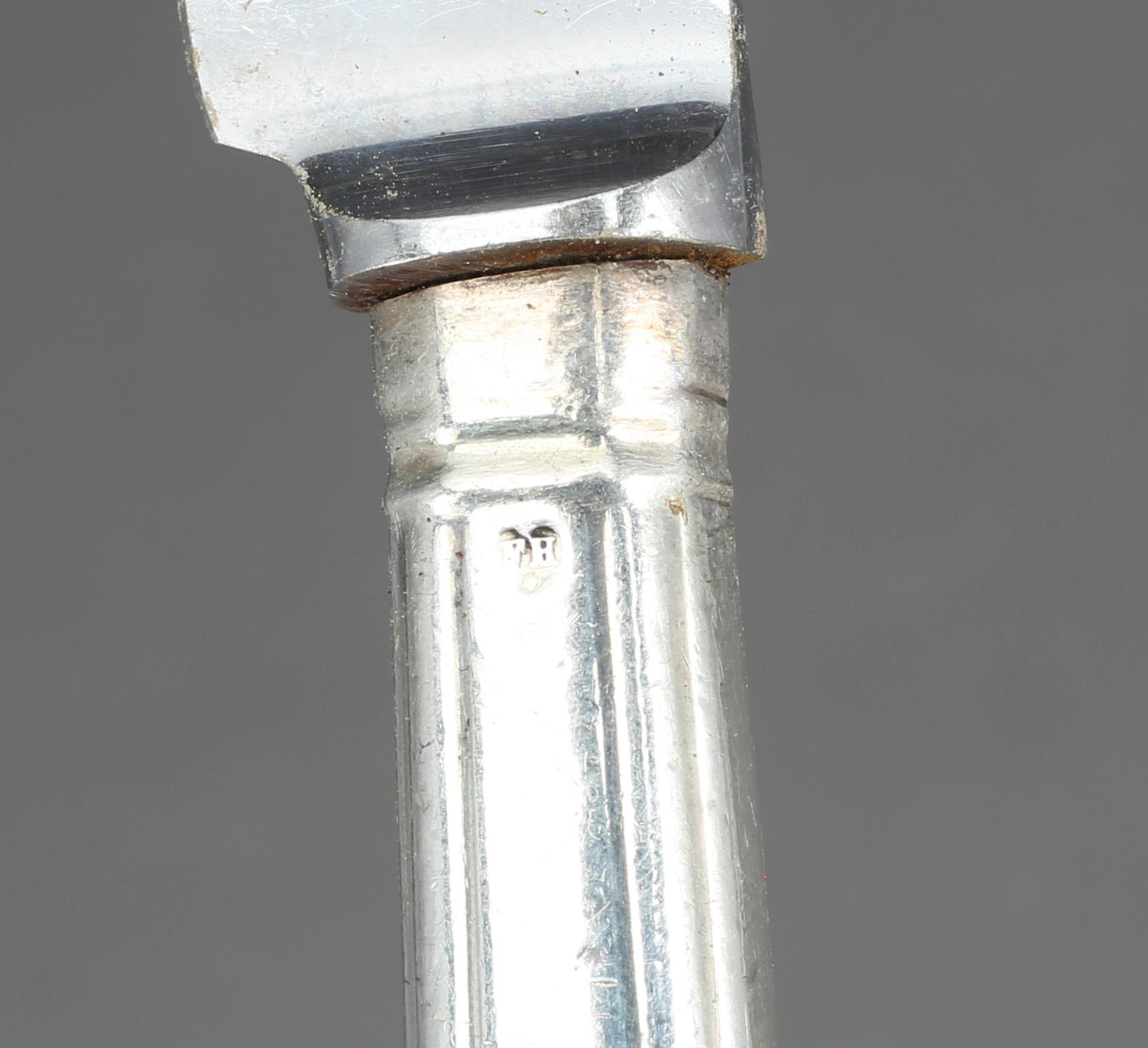 MAT- SAMT FÖRRÄTTSKNIVAR, 12+9+3, silver, England, mest 1800-tal. Tot ca 1600 gram.