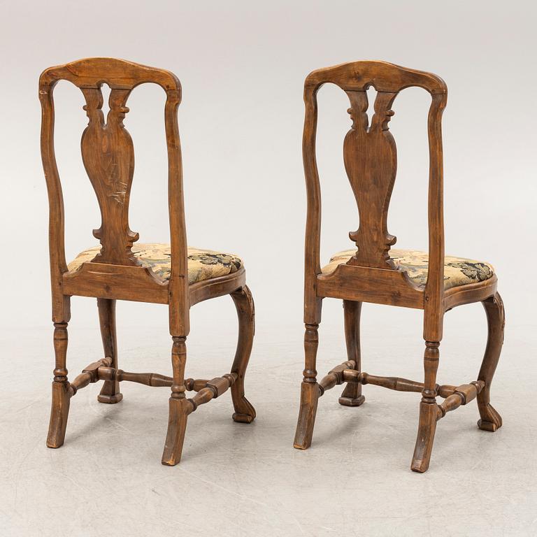 A pair of Rococo chairs, second half of the 18th century.