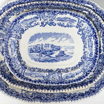 Matservis, 87 delar, flintgods, "Svenska slott", Rörstrand.