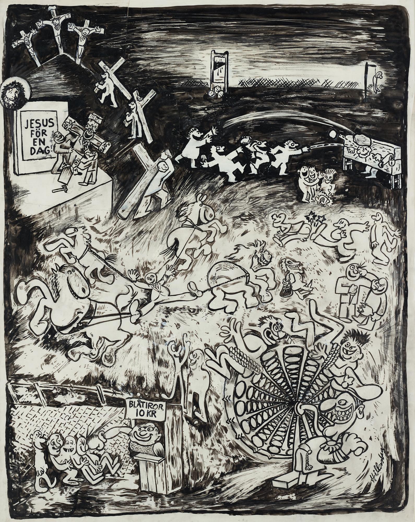 Lars Hillersberg, ink, signed Hillersberg.