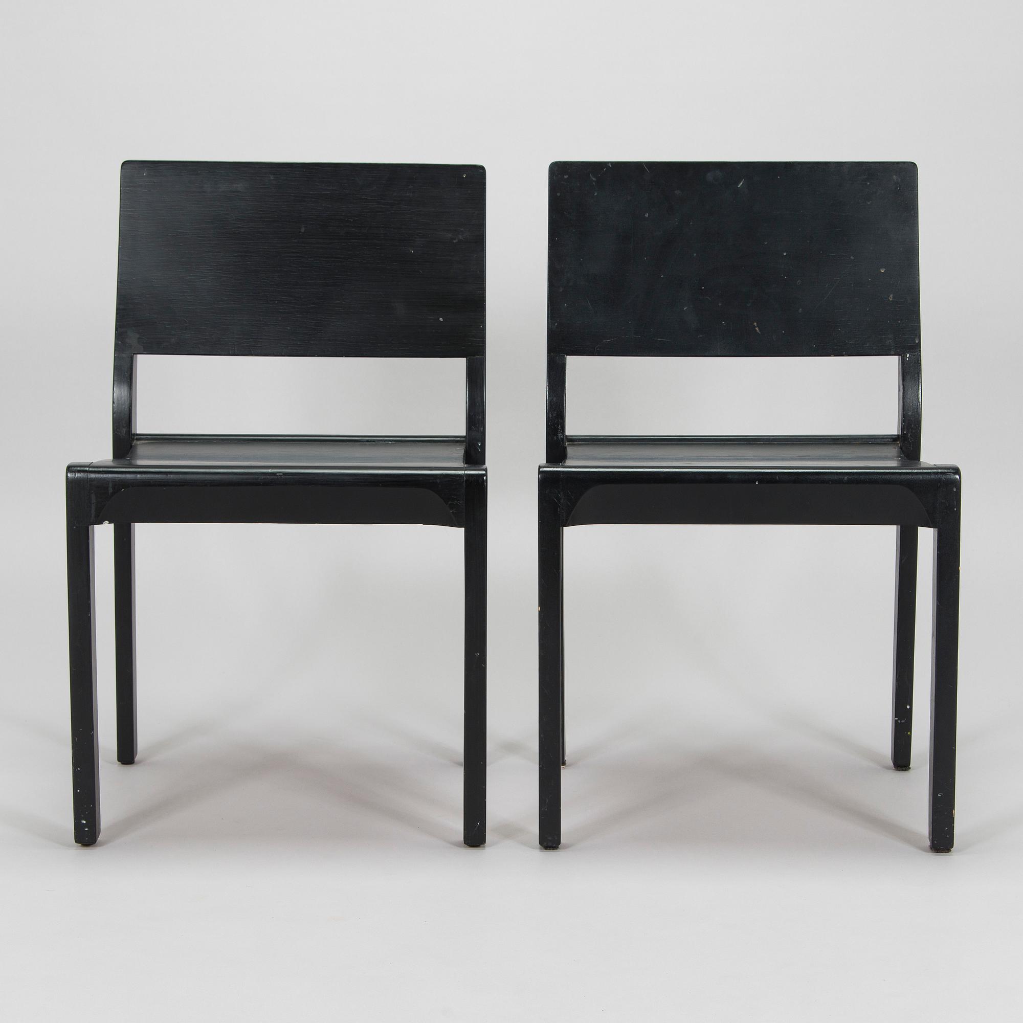 Alvar Aalto, stolar, 4 st modell 611 O.Y. Huonekalu- ja Rakennustyötehdas A.B. 1930-talets början.