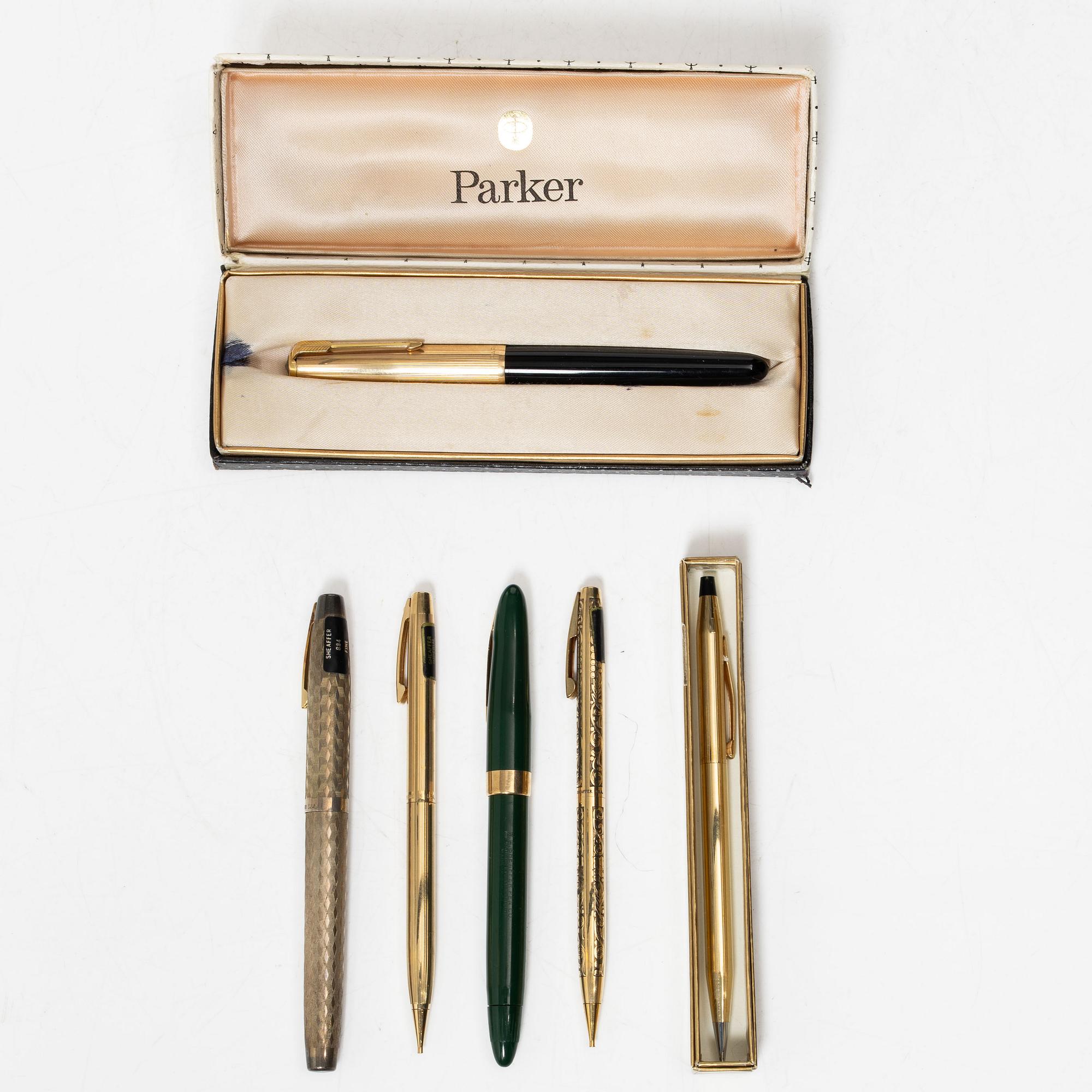 Sheaffer, Parker, Cross, 6 pennor.