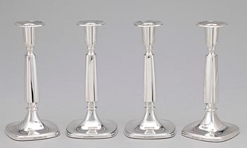 LJUSSTAKAR, 4 st, silver, Tore Eldh, Ceson, Göteborg. bla 1987.