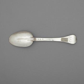 524. A Swedish 18th century silver spoon, Ferdinand Sehl, Stockholm 1711.