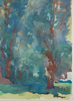 Lotte Laserstein, Sunlit trees.