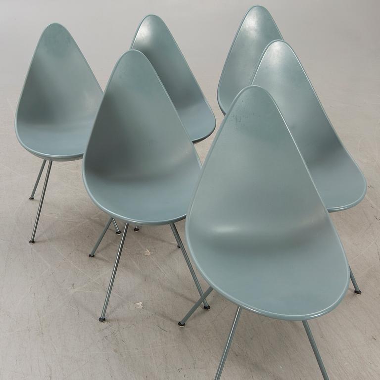 Arne Jacobsen, stolar 6 st "Droppen" för Fritz Hansen 2014.