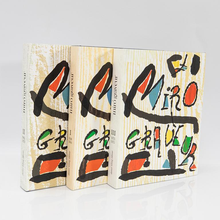 Böcker, 3, st, "Miró graveur", Daniel Lelong Editeur, 1928-75.