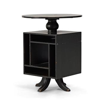 302. Erik Lund, a modernist black lacquered side table, Stockholm 1920-30's.