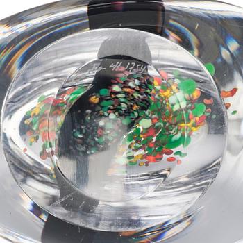 Vicke Lindstrand, a glass vase "Autumn", Kosta 1950s/60s.